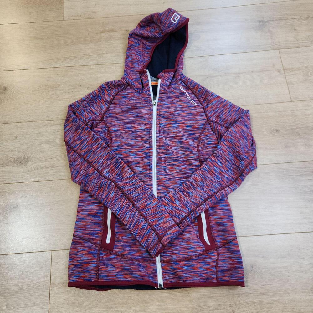 Ortovox Fleece Space Dyed Jacket Womens Medium Hooded Full Zip Outdoor Hiking